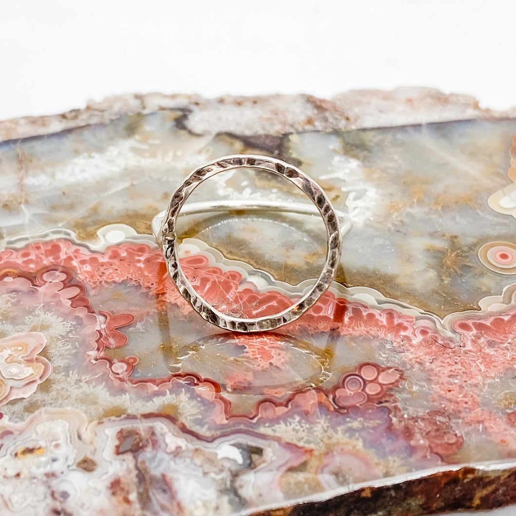 Open Circle Hammered Ring